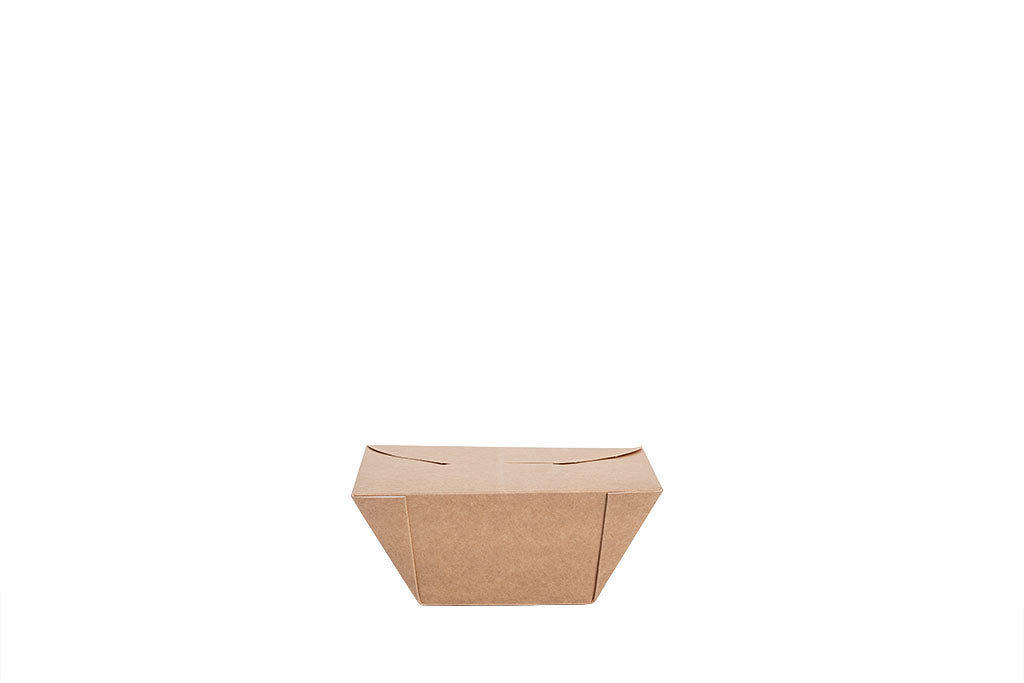 Lunchbox, Snackbox, "All Natural", Kraft-Papier, braun, ohne Kunststoff, fettdicht, 1000ml, 95 x 95 x 70 mm